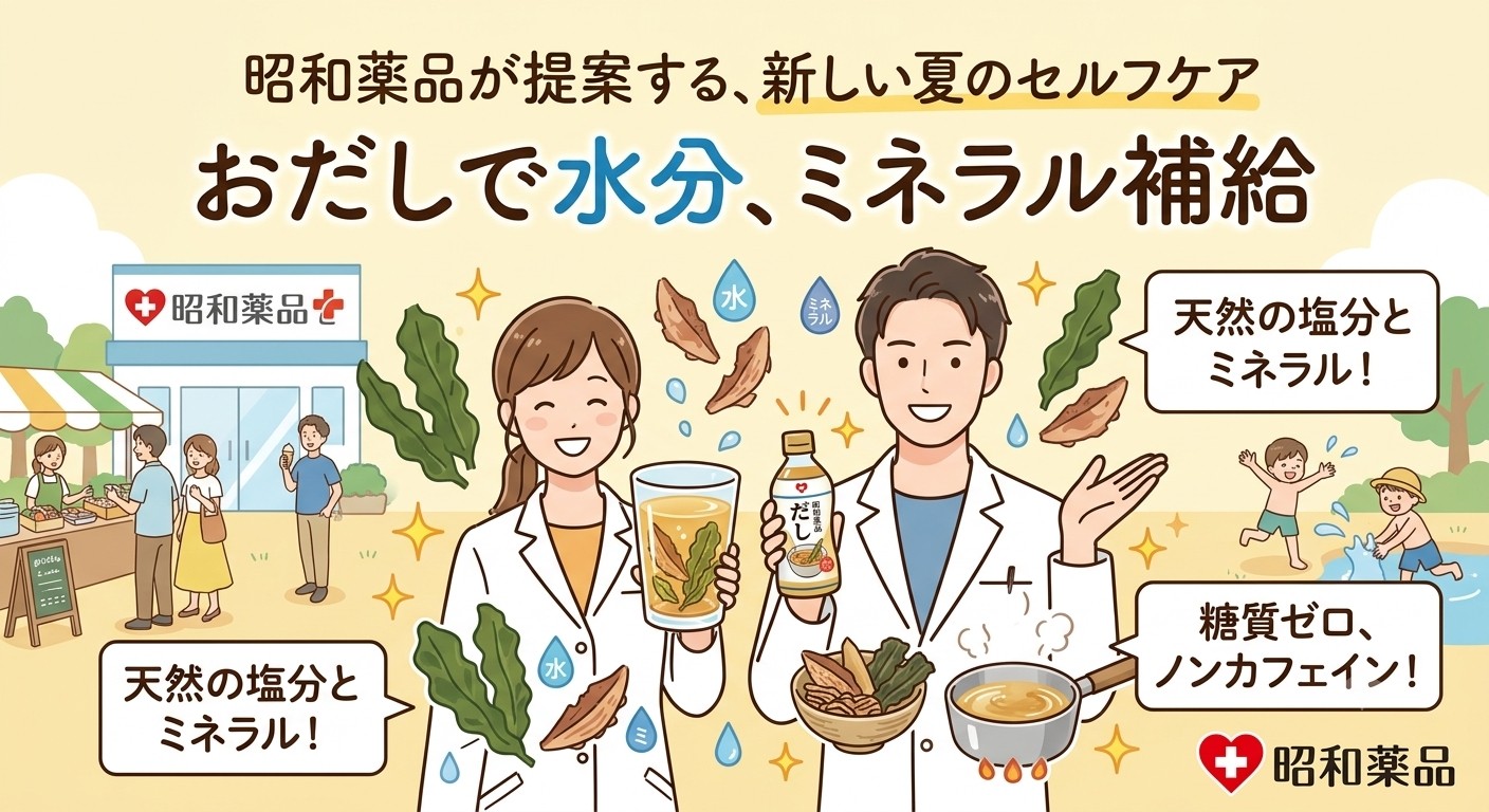 「水やお茶だけじゃ足りない夏に。今年の水分補給は『冷やしだし』をはじめませんか？」 〜